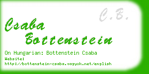 csaba bottenstein business card